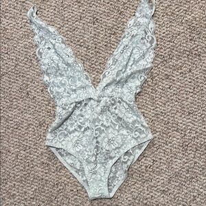 We Are Ha Lace Floral Bodysuit